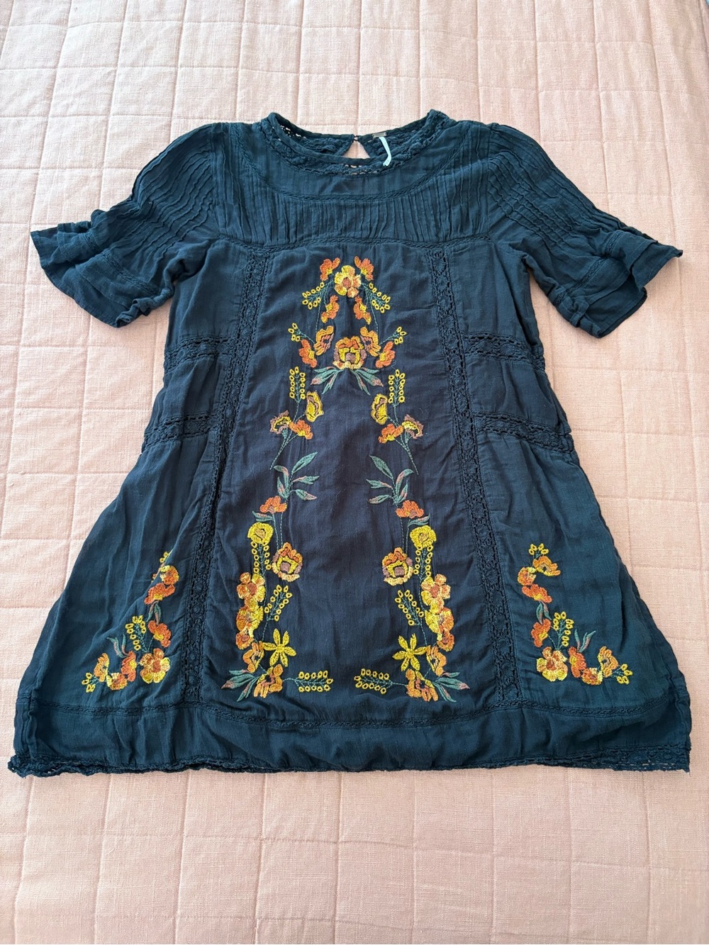 Free People Embroidered Cotton Dress